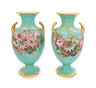 A Pair of Davenport Porcelain Vases