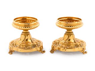 A Pair of French Silver-Gilt Tazze