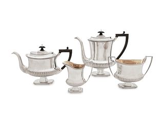 An English Silver Four-Piece Tea & Coffee Service 