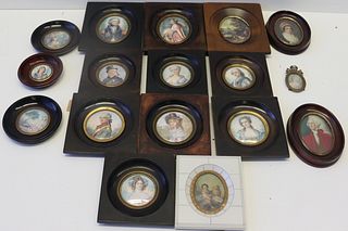 Lot Of 15 Assorted Framed Miniatures.