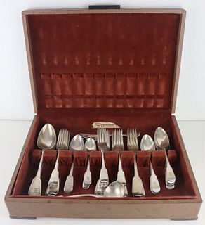 SILVER. Assorted English Silver Flatware Grouping.