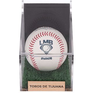 Club de Beisbol Toros de Tijuana. Pelota autografiada por Omar Vizquel. Con certificado.