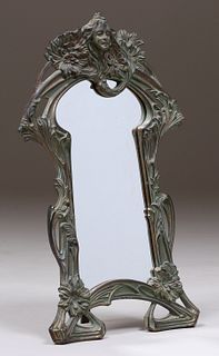 Art Nouveau Painted Mirror c1905