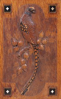 Arts & Crafts Hand-Carved Oak Panel c1900