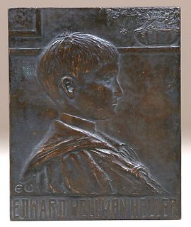 Edgar Walter Bronze Portrait Edward Hellman Heller 1907