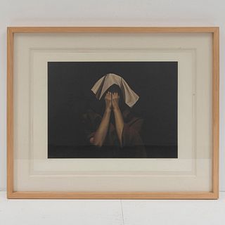 Santiago Carbonell. María manto blanco. Firmada. Litografía y barniz serigráfico 142/250. Enmarcada. 50 x 60 cm