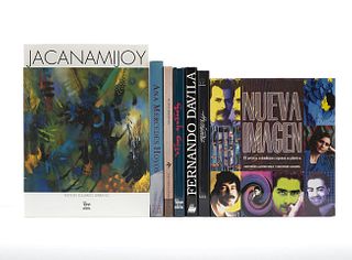 Libros sobre Pintores Colombianos. Gonzalo Ariza / Fernando Dávila / Manuel Hernández / Ana Mercedes Hoyos... Piezas: 7.