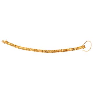 Bracelet in 18k yellow gold. Weight: 21.0 g. Length: 7"