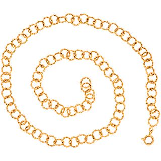 Necklace in 14k yellow gold. Weight: 38.1 g. Length: 24" (61cm)
