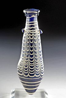 Elegant Greek Hellenistic Core-Form Glass Alabastron
