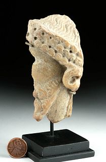 Roman Antico Marble Head Fragment of Bacchus