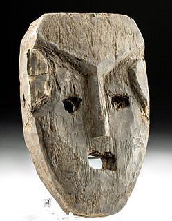 Late 19th C. Nepalese Wood Festival Mask