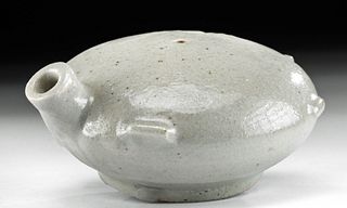 19th C. Korean Stoneware Water Dropper Turtle-Shaped