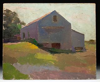 Attributed Henry Hensche - Painting of His House, 1940s