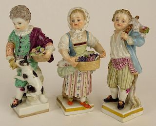 Three (3) Meissen Porcelain Figures