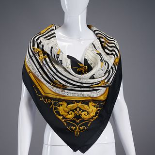 Hermès "Astrologie" 90 cm silk scarf