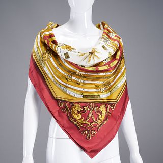 Hermès "Dies et Hore" 90 cm silk scarf