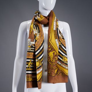 Hermès "Dies et Hore" silk wrap scarf