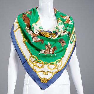 Hermès "Equitation Japonaise" 90 cm silk scarf