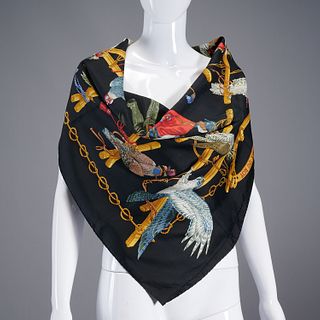 Hermès "Les Oiseaux du Roy" 90 cm silk scarf