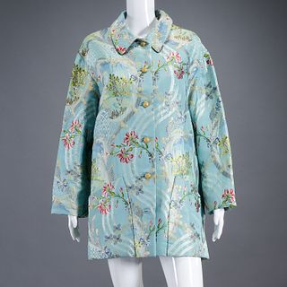 Bill Blass Asian inspired silk coat