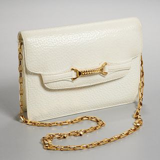 Vintage Gucci white leather handbag