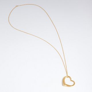 18k gold Elsa Peretti for Tiffany heart necklace