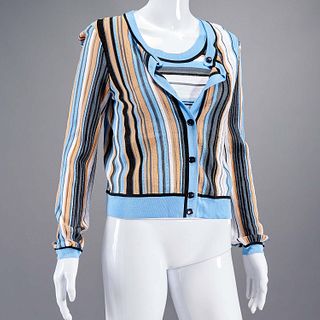 Missoni stripe cardigan & shell