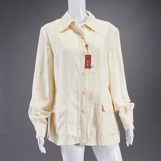 Loro Piana ladies linen silk tunic blouse