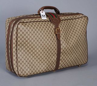 Gucci GG canvas web strap suitcase