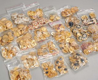 Group lot of assorted gold buttons