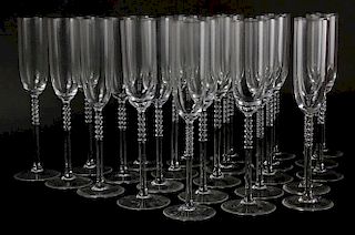 Set of 25 Rosenthal "Century" Champagne Flutes