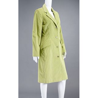 Bill Blass pear green corduroy coat