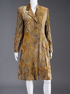 Bill Blass stenciled velvet coat