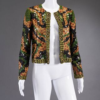 Oscar de la Renta embellished crop jacket