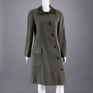 Bill Blass olive green outerwear coat