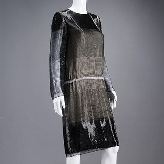 Stunning Bill Blass black beaded cocktail dress