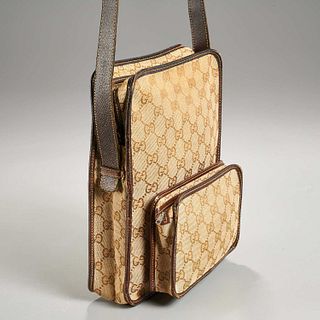 Gucci GG logo canvas crossbody bag