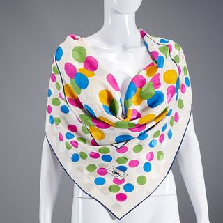 Yves Saint Laurent print silk scarf