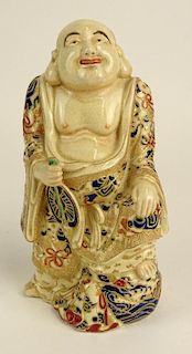 Vintage Japanese Satsuma Buddha Figurine