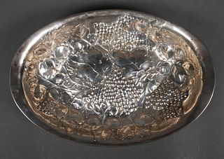 1840 Austria Hungary Silver Repousse Bowl