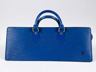 LOUIS VUITTON Sac Triangle Blue Hand Bag Purse