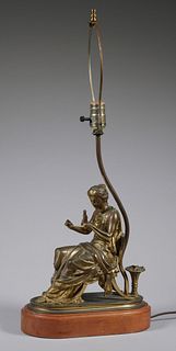 Neoclassical Bronze Figural Lamp