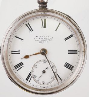 1884 H. Samuel Manchester Sterling Pocket Watch