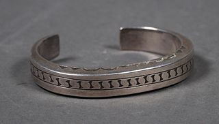 NAVAJO Sterling Silver Cuff Bracelet