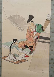CHINESE SCROLL PAINTING, Figures