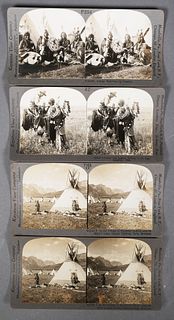(4) STEREOVIEW Native American Indians