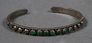 MAISELS NAVAJO Sterling Turquoise Cuff Bracelet