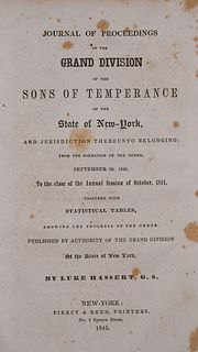 BOOK: Sons of Temperance, New York, 1845