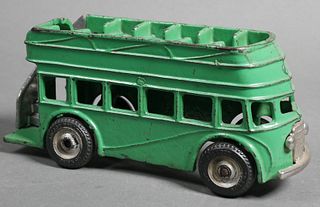 ARCADE Cast Iron Toy Double Decker Bus 318